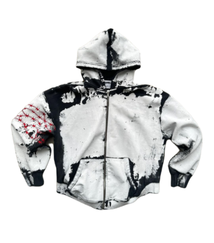 W. Lotas Distressed Zip-Up Hoodie