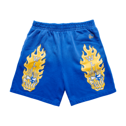 Warren Lotas Golden State Warriors Flaming Skull Shorts