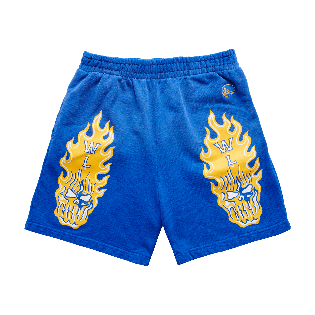 Warren Lotas Golden State Warriors Flaming Skull Shorts