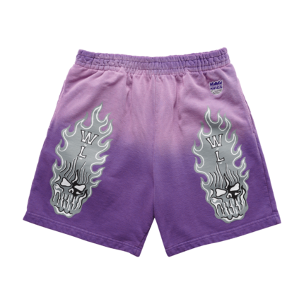 Warren Lotas Sacramento Kings Flaming Skull Shorts