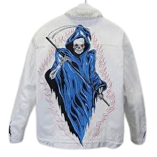 Warren Lotas Blue Skeleton Jacket