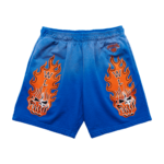 Warren Lotas New York Knicks Flaming Skull Shorts